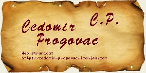 Čedomir Progovac vizit kartica